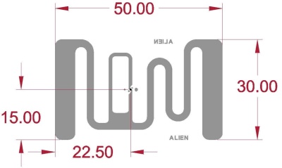 RFID метка UHF самоклеющаяся ALIEN ALN-9728 "GT", H4, 54x34 мм, White, ALN-9728-WRW